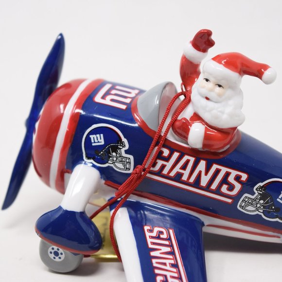 2006 Danbury Mint NY Giants Victory Plane Santa Claus New York NFL Ornament NFC - Picture 2 of 16
